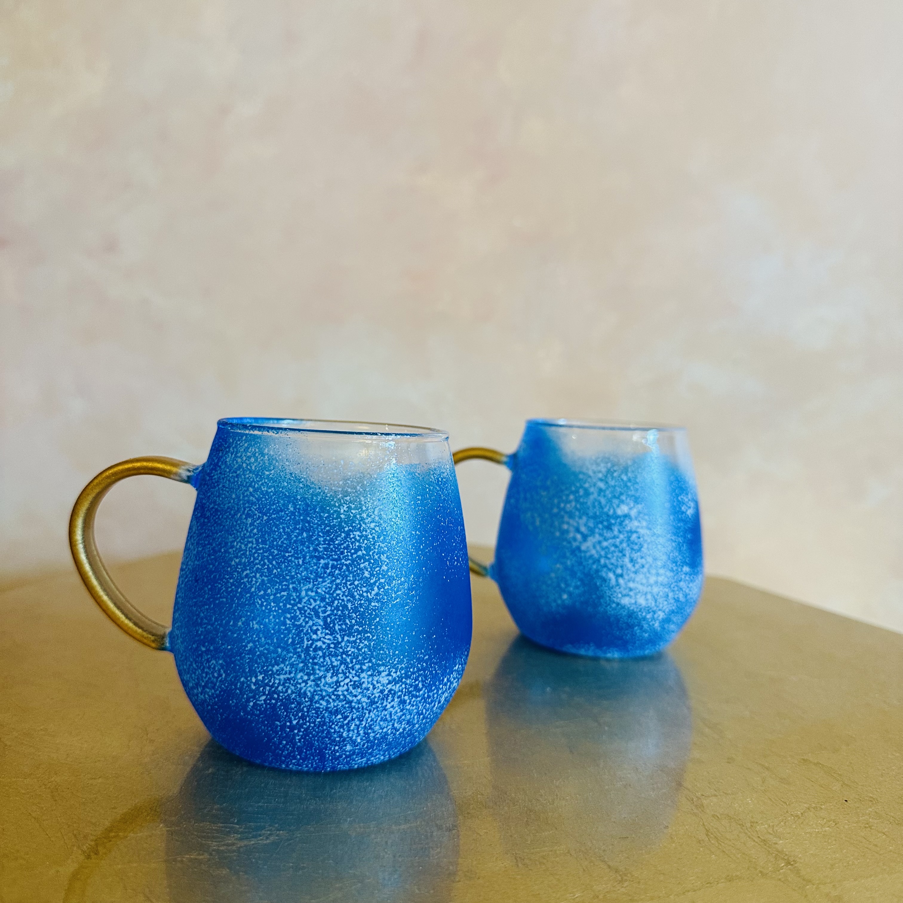 okinawan sky(ocean)/ペア耐熱マグカップ(2個セット) *取手ゴールド